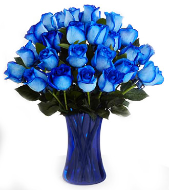 Florero en 100 Rosas Azules 